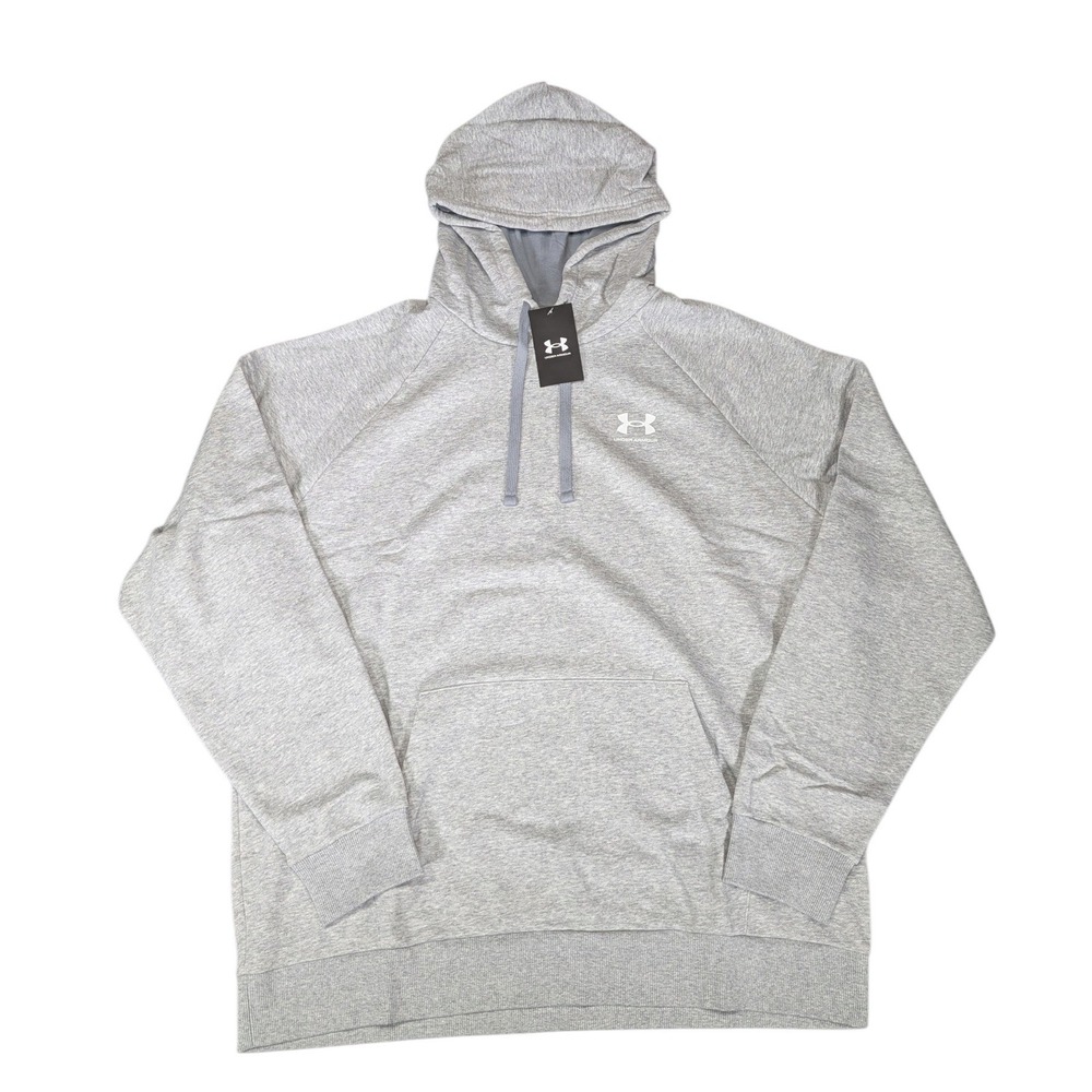 Under Armour Mens Rival Cotton Hoodie Gray 2XL 1366723 NWT